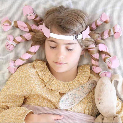 💗Sleep-in hairband Heat-Free Curling Tongs