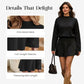 💖Black Friday Mega Deal – 50% off!💖 ✨Women's Mock Neck Knit A-Line Mini Dress