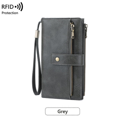 👜💳Women's RFID Blocking Leather Wallet – Blocks digital pickpockets. Soft leather, multiple slots. Secure & stylish.
