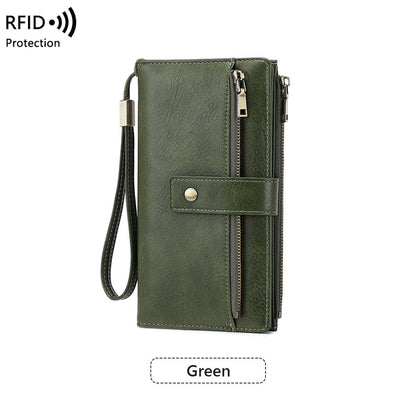 👜💳Women's RFID Blocking Leather Wallet – Blocks digital pickpockets. Soft leather, multiple slots. Secure & stylish.