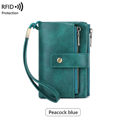 👜💳Women's RFID Blocking Leather Wallet – Blocks digital pickpockets. Soft leather, multiple slots. Secure & stylish.