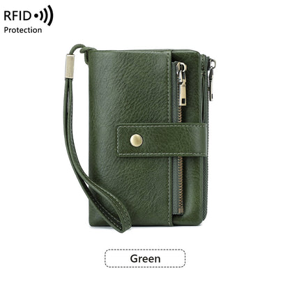👜💳Women's RFID Blocking Leather Wallet – Blocks digital pickpockets. Soft leather, multiple slots. Secure & stylish.