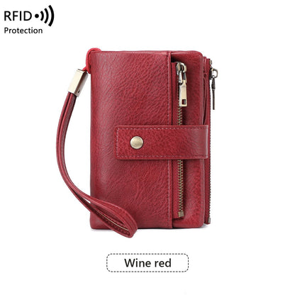 👜💳Women's RFID Blocking Leather Wallet – Blocks digital pickpockets. Soft leather, multiple slots. Secure & stylish.