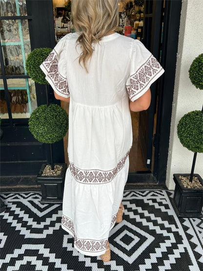 BEST SELLING 52%OFF💝2024 Women's V-Neck Boho Maxi Dress💝