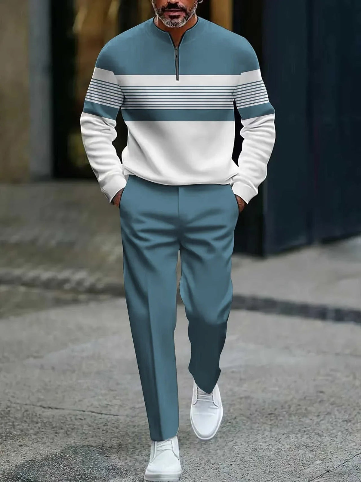 🖤Black Friday Sale:50% OFF🖤🔥80K+ SOLD!🧵 Men's Graphic Print Pullover & Pants Set – Bold streetwear style. Ultimate comfort for lounging or errands👖