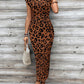 🥳2026 HOT SALE 50% OFF! 🥳💞50K+ SOLD!🌸Women's Knot Bodycon Dress – Leopard print, tummy-flattering knot. Comfy & chic for parties or date nights. Feel gorgeous. ✨🌹