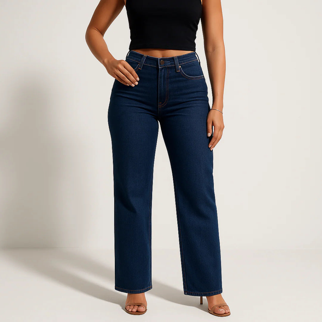 【6 Lengths】Magic ONESO BBL Jeans – Stretchy Wide Leg Tummy Control Distressed Denim Pants, Plus & Regular Sizes
