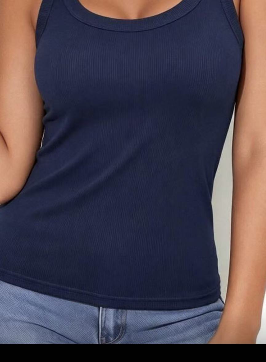 💖LAST DAY SPECIAL SALE 50% OFF🍃💖Women's Ribbed Stretchy Tank Top with Built-in Bra