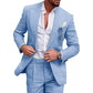 🔥HOT SALE 50% OFF🔥Men’s Breathable Linen Formal Suit Blazer and Pants 2-piece Set