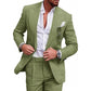 🔥HOT SALE 50% OFF🔥Men’s Breathable Linen Formal Suit Blazer and Pants 2-piece Set