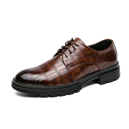 🎁Clearance Sale 53% OFF⏳Men's  Fashion Crocodile Print Casual Business Leather Shoes
