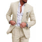 🔥HOT SALE 50% OFF🔥Men’s Breathable Linen Formal Suit Blazer and Pants 2-piece Set