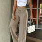 ✨ Easy Everyday Comfort | Women's High-Waisted Straight-Leg Pants with Elastic Back