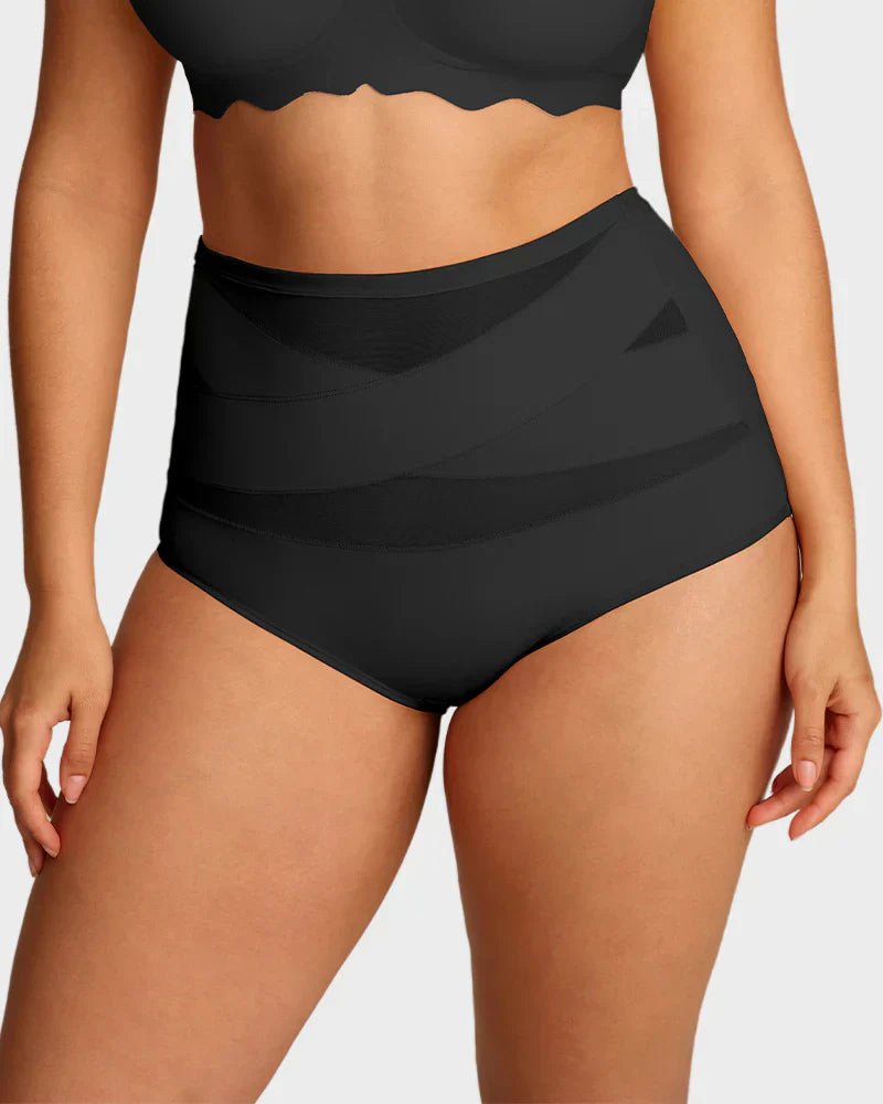 Last Day-Buy 1 Get 3 PacksPlus-Size High-Waist Cross Tummy Control Panties