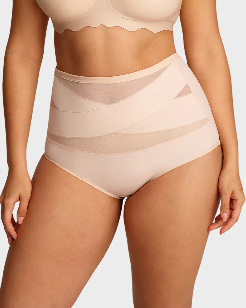 Last Day-Buy 1 Get 3 PacksPlus-Size High-Waist Cross Tummy Control Panties