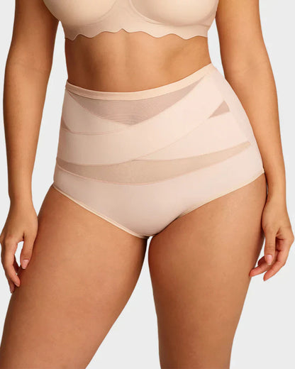 Last Day-Buy 1 Get 3 PacksPlus-Size High-Waist Cross Tummy Control Panties
