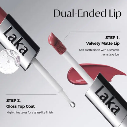 💋✨Perfect Twin Lip — Dual-Ended Liquid Lipstick with Velvet Matte Color and Glossy Shine