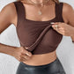 🏆2026 HOT SALE-50% OFF!!💐Women's U Neck Camisole High Strechy Seamless Built-in Bra Padded Tank Tops