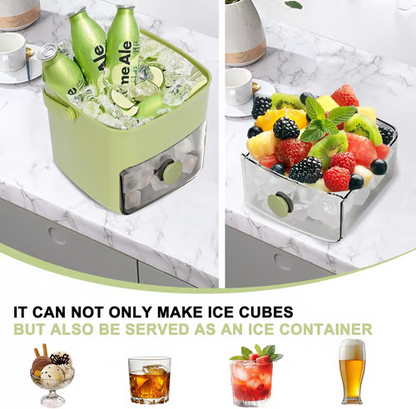 2026 HOT SALE🥳50K+ SOLD! 50% OFF!🥳💞 Ice Cube Maker with Storage – 48 cubes at once, leak‑proof lid. Stackable, saves space. Includes ice scoop & tong. A summer essential.