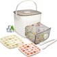 2026 HOT SALE🥳50K+ SOLD! 50% OFF!🥳💞 Ice Cube Maker with Storage – 48 cubes at once, leak‑proof lid. Stackable, saves space. Includes ice scoop & tong. A summer essential.