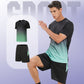 ☀️💦Tuta sportiva da uomo con t-shirt e pantaloncini traspiranti, ad asciugatura rapida e vestibilità ampia