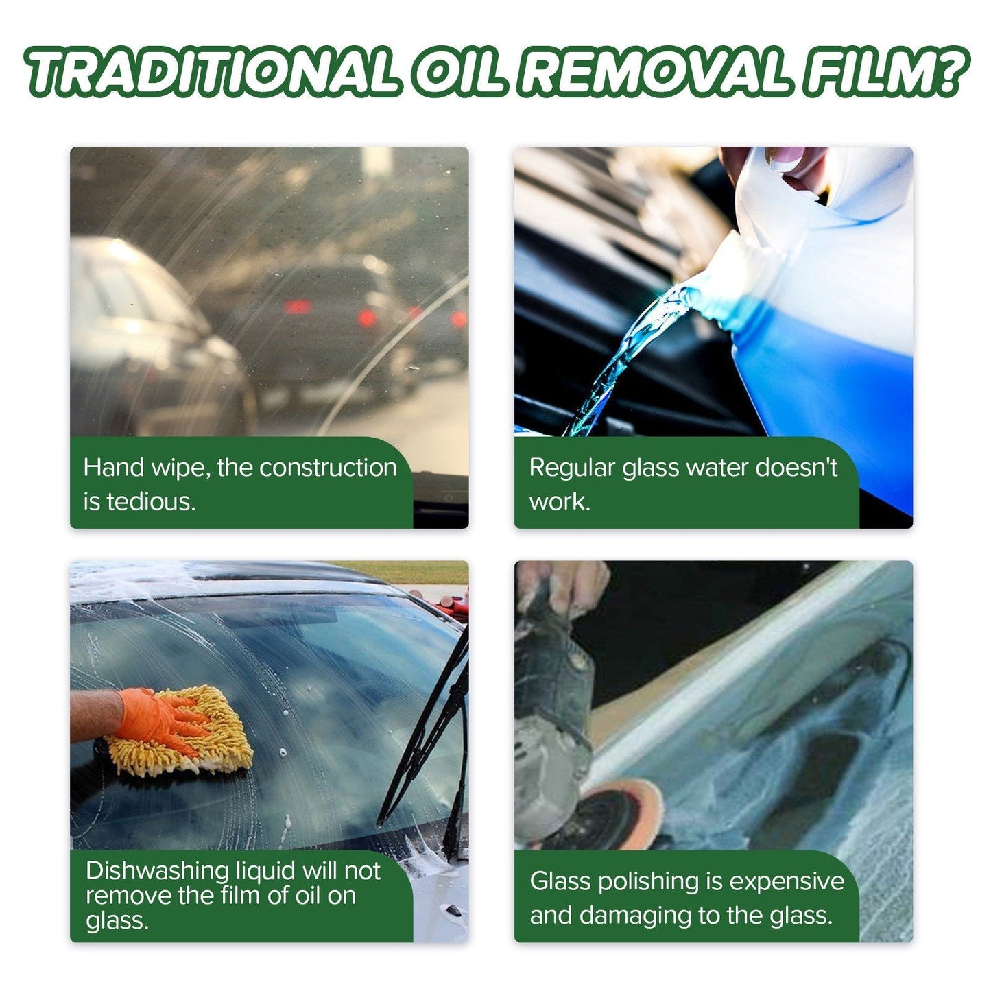 Autoglas oliefilmverwijdering doekjes