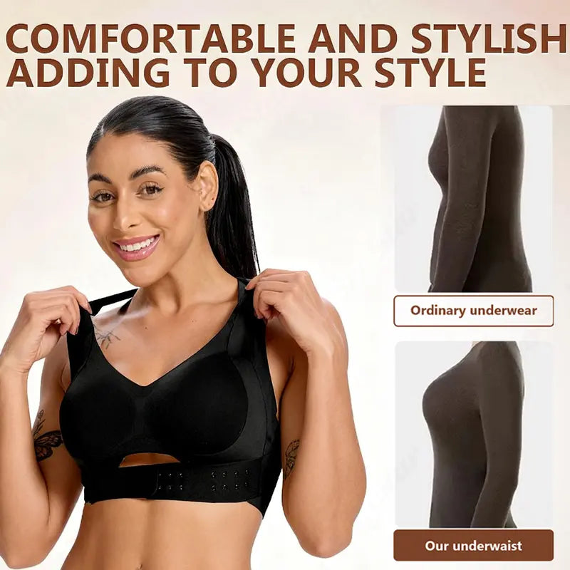 🔥Women’s Beige Wireless Bra, Soft Breathable Non-removable Moulded Cups, Yoga Fitness Sportswear for Gym & Daily Training