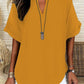 💞50K+ SOLD!🌸Women's Plain Short Sleeve Blouse, Casual Solid Color Top for Daily Wear