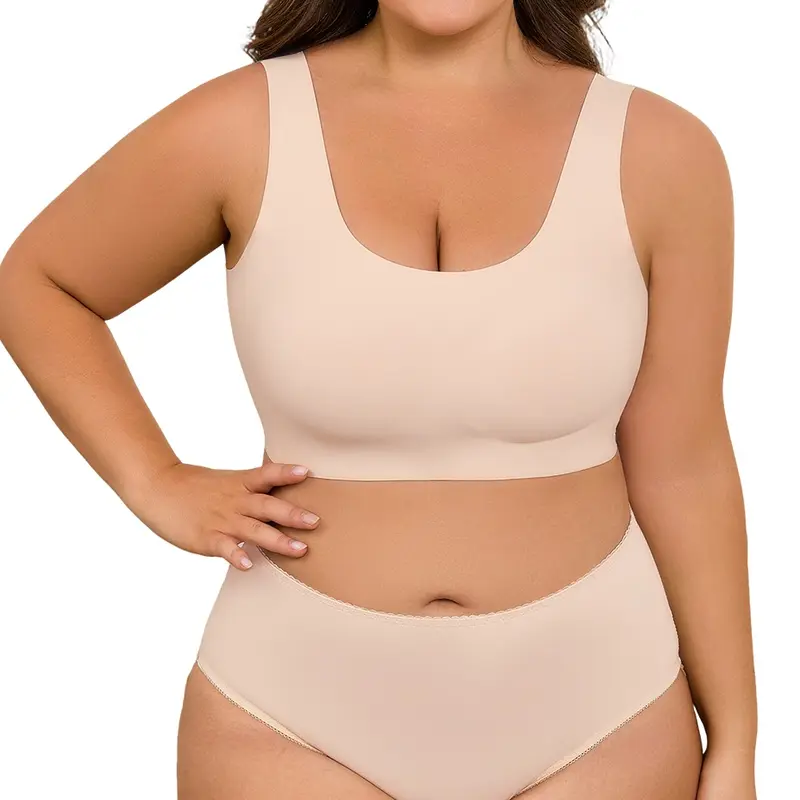 ✨ubras Seamless Bras for Women Full Coverage Wireless Bralette Widen Straps Side Comfortable Breathable