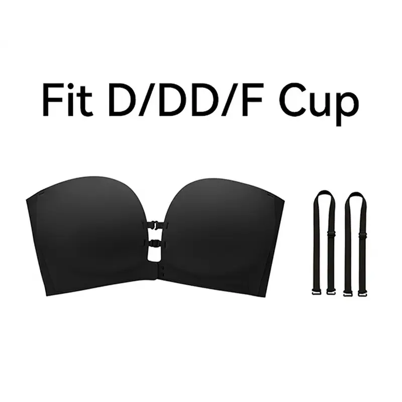 🥳LUCKMEEY Womens Strapless Front Closure Bra Push Up Lift Bra Padded Add Cup💞