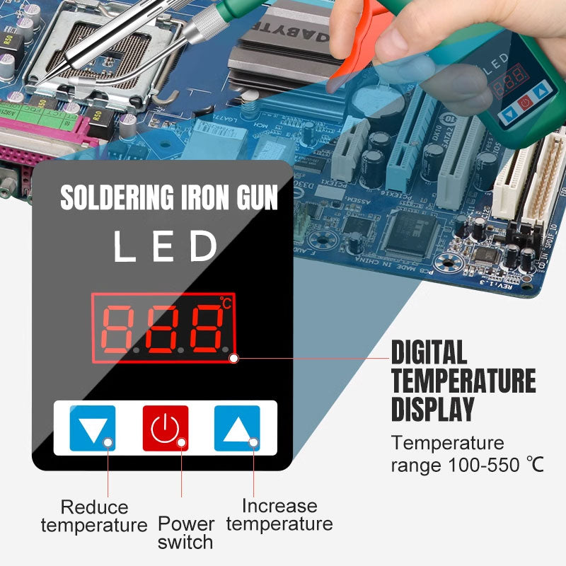 High Power Digital Display Manual Automatic Tin Wire Feeding Electric Soldering Iron