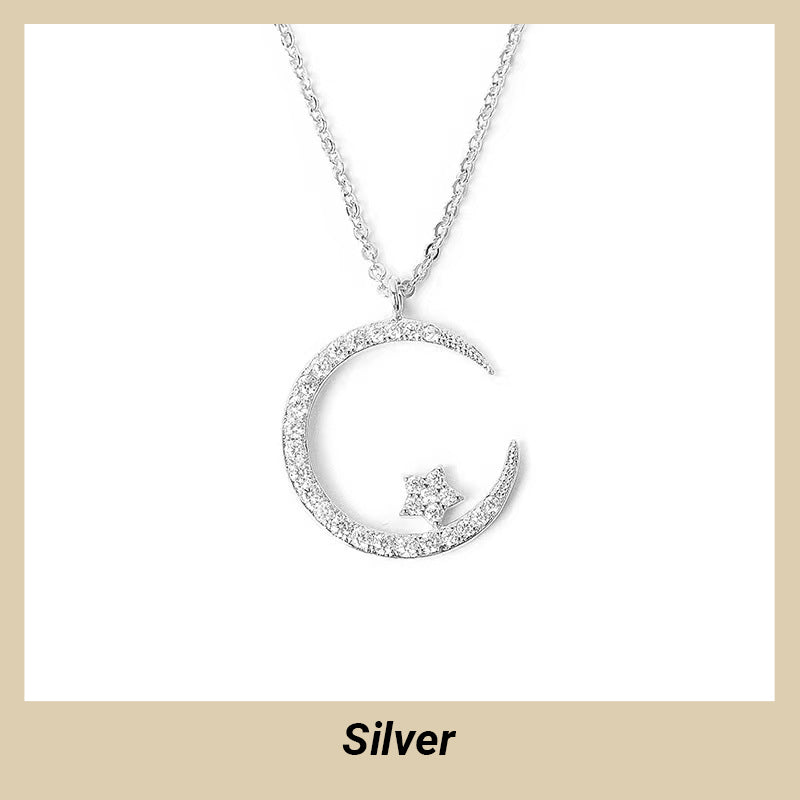 🖤Black Friday Sale:50% OFF🖤Bright Night: Moon Star Necklace🌙✨