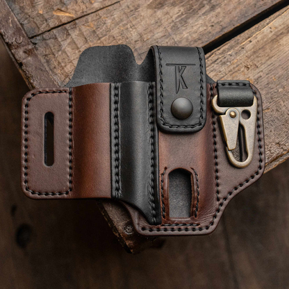 Tactical leather multi-tool belt bag