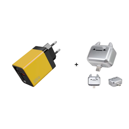65W Fast Charging Phone Charger Block with Retractable 80cm Type-C Cable