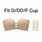 🥳LUCKMEEY Dame Stroppeløs BH med Lukking foran og Push Up-BH med Løft og Polstret Cup💞