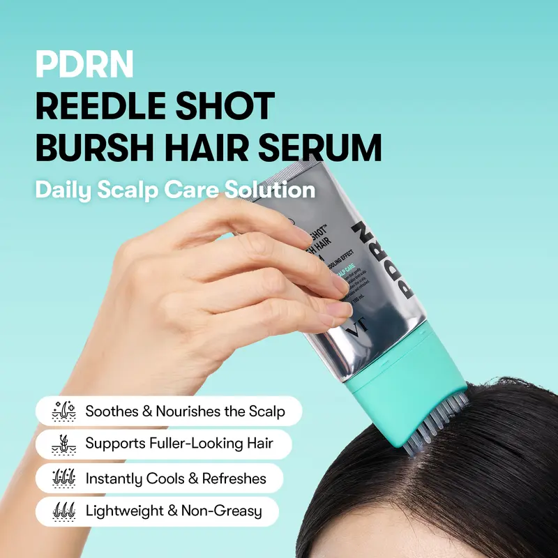 ✨ VT COSMETICS PDRN Reedle Shot Hair Serum Brush – Scalp Care & Root Nourishing Treatment
