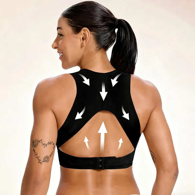 🔥Women’s Beige Wireless Bra, Soft Breathable Non-removable Moulded Cups, Yoga Fitness Sportswear for Gym & Daily Training