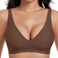 💕Jelly Wireless Womens Comfortable Wireless Bras Push Up Bralettes Seamless Tshirts Bras Deep V Everyday Bras