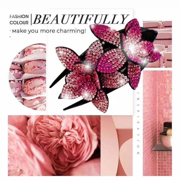Buy more, get more free🏵️Rhinestone Double Flower Hairpin