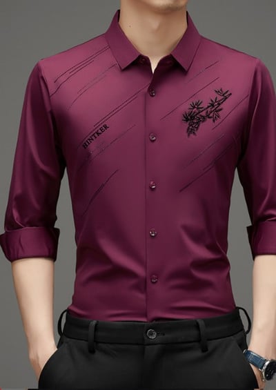 🎁Exquisite Gift💘Men's Velvet Thickened Seamless Flocking Shirt（48% OFF）