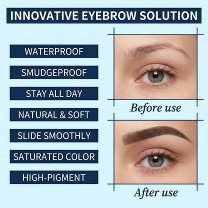 【QCQX】Waterproof 2-in-1 Micro-Fork Eyebrow Pen & Tinted Gel