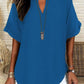 💞50K+ SOLD!🌸Women's Plain Short Sleeve Blouse, Casual Solid Color Top for Daily Wear