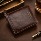 👛Vintage Men's Short Wallet with Full Zipper Closure and Tri-Fold Design