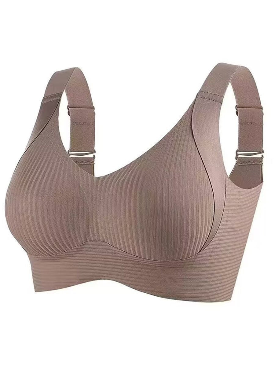 ⏰Last Day Sale 50% OFF 🎁Subtle Striped Seamless Bra W-Support Wireless Comfort Bra