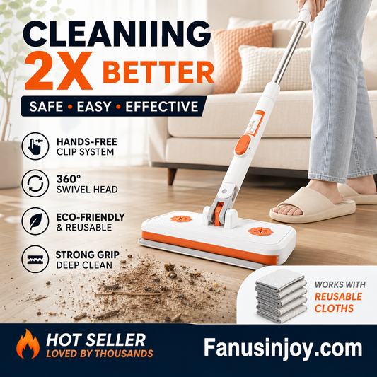 Limited Time 50% OFF！Maximal Cleaning Power！Multi-Functional Hands-Free Clip Flat Mop