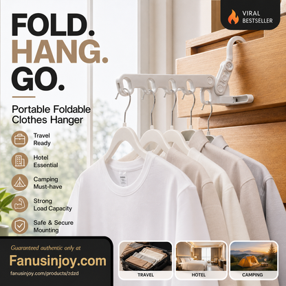 🎉🎉Buy One Get One Free！🥼Hang clothes anywhere you want！Portable Foldable Clothes Hanger