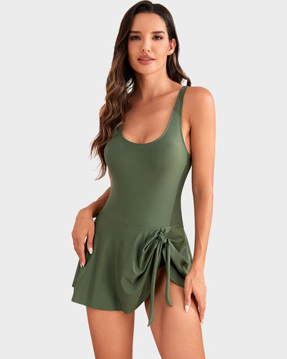 LAST DAY SALE: ONLY ￡12.99!!Women's One Piece Tummy Control Tie Knot Swimsuit
