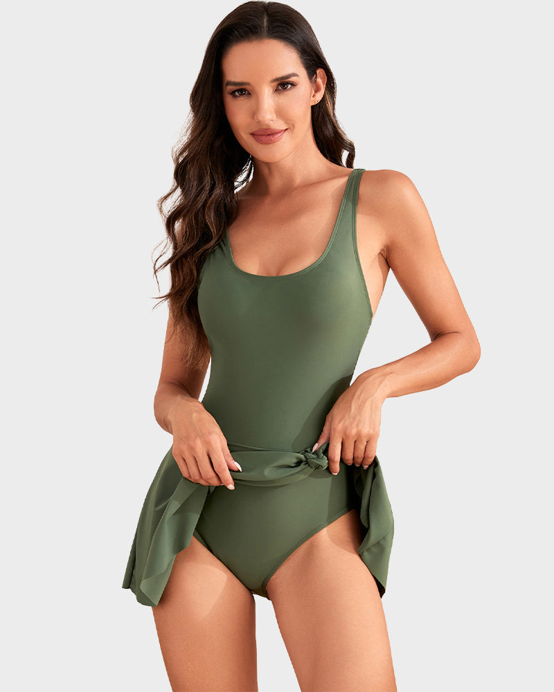 LAST DAY SALE: ONLY ￡12.99!!Women's One Piece Tummy Control Tie Knot Swimsuit
