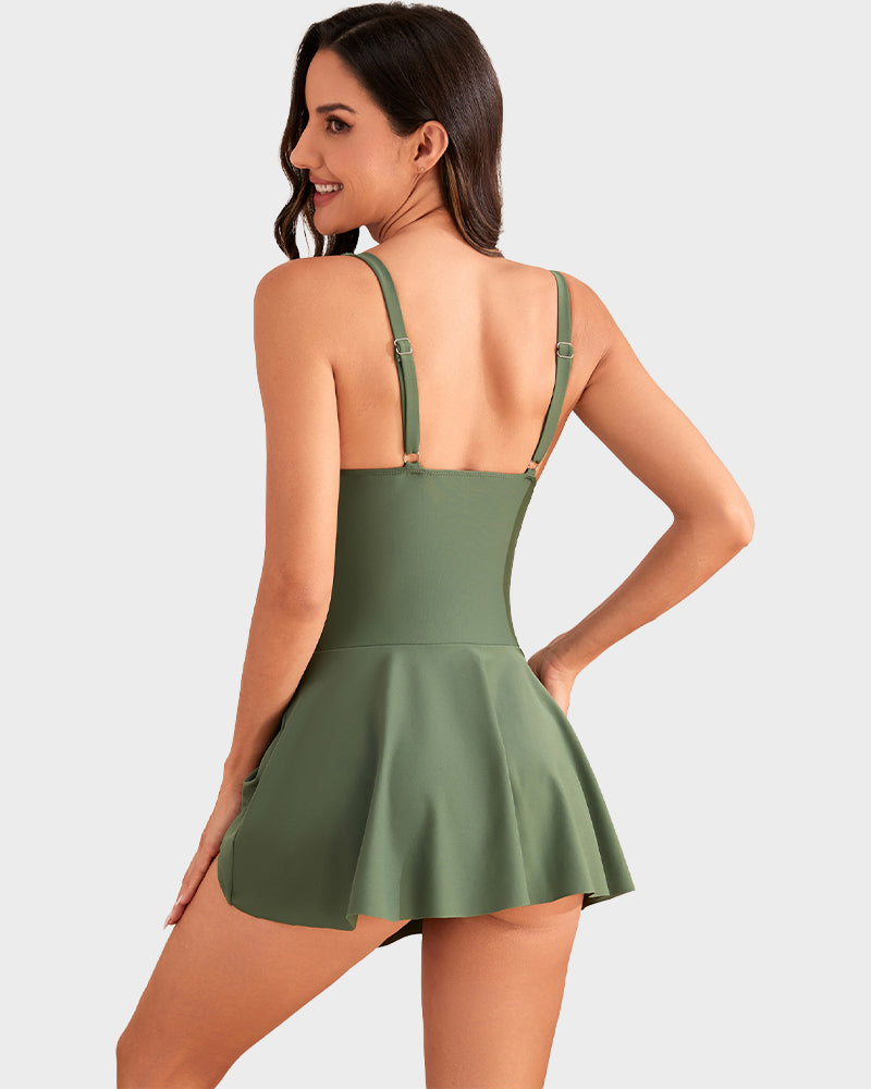 LAST DAY SALE: ONLY ￡12.99!!Women's One Piece Tummy Control Tie Knot Swimsuit