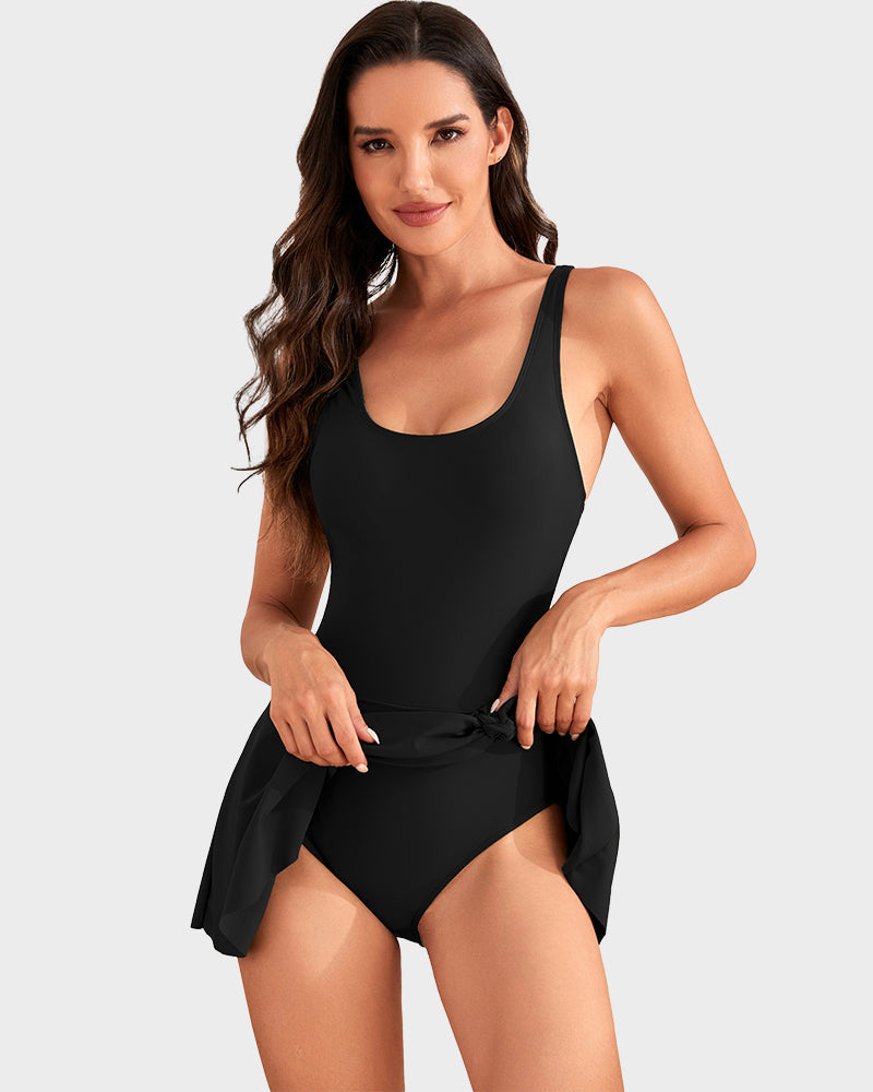 LAST DAY SALE: ONLY ￡12.99!!Women's One Piece Tummy Control Tie Knot Swimsuit